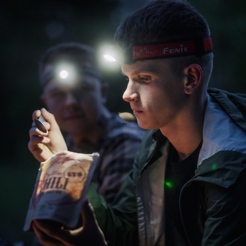 Latarka czołowa Fenix HM65R-T V2.0 czarna - system Fit System, ładowanie USB-C