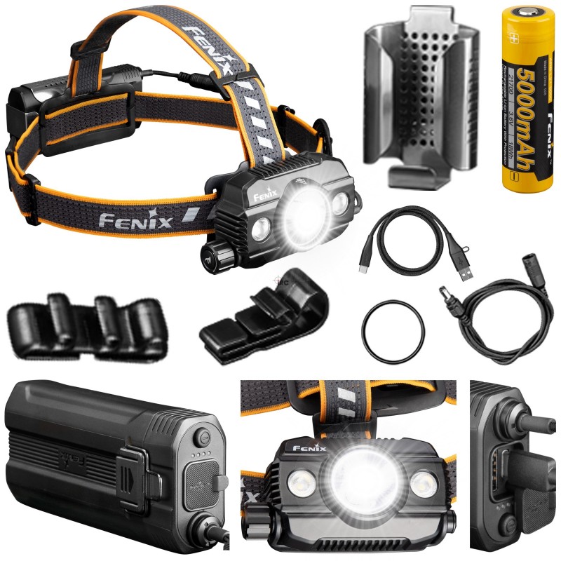 Latarka czołowa Fenix HP30R V2.0 czarna - Moc i zasięg