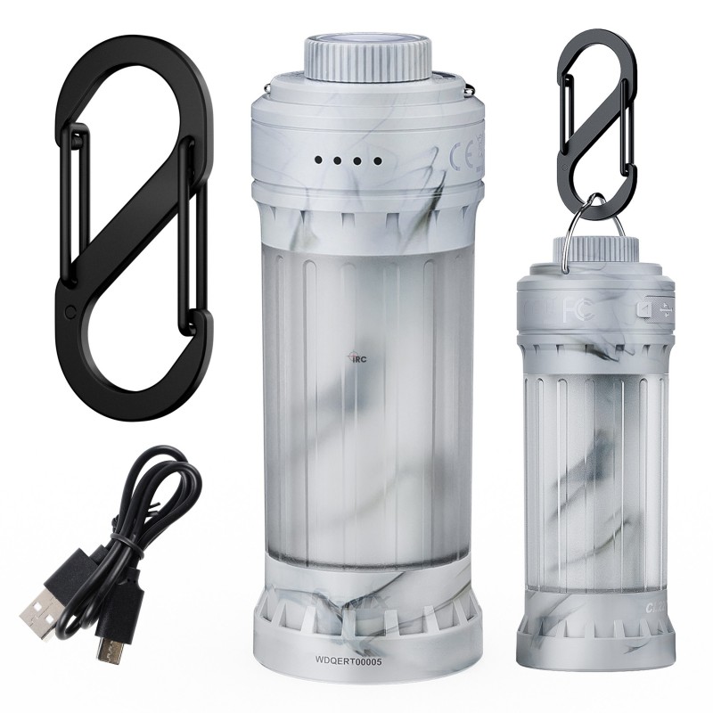 Latarka kempingowa Fenix CL22R biała - widok na tryby światła