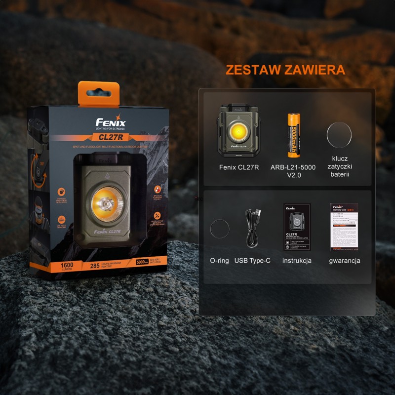 Latarka kempingowa Fenix CL27R zielona