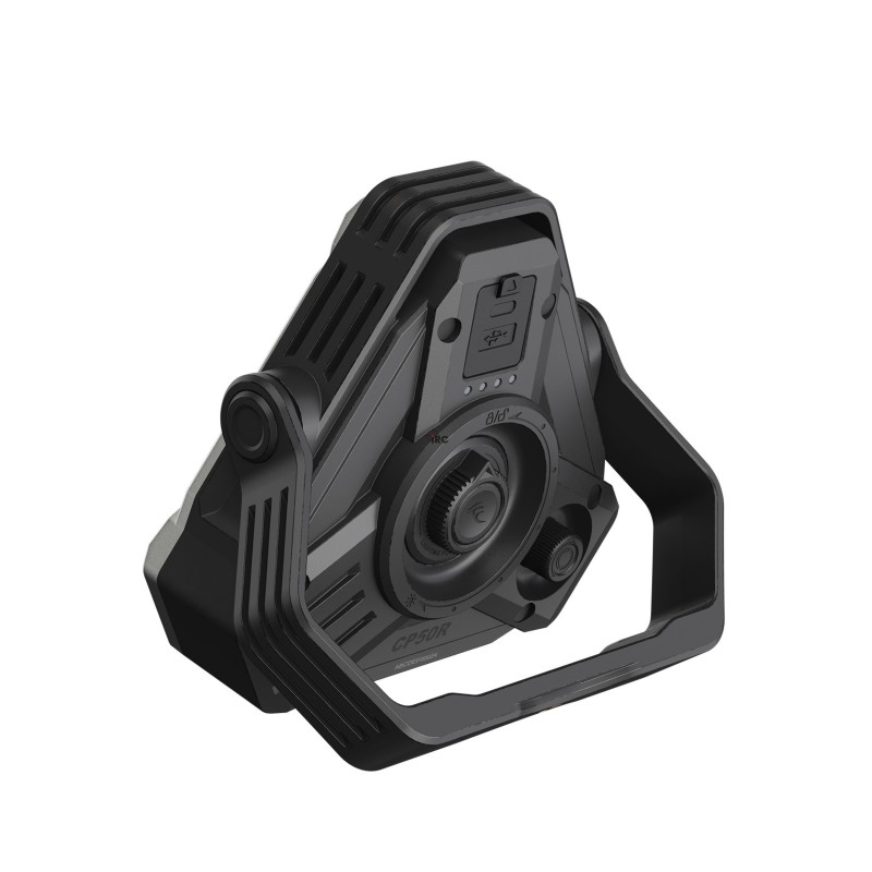 Latarka kempingowa Fenix CP50R z widocznymi trybami pracy