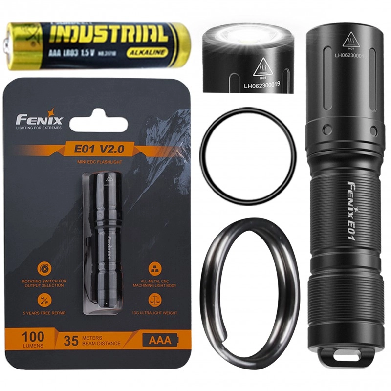Latarka LED Fenix E01 V2.0 czarna