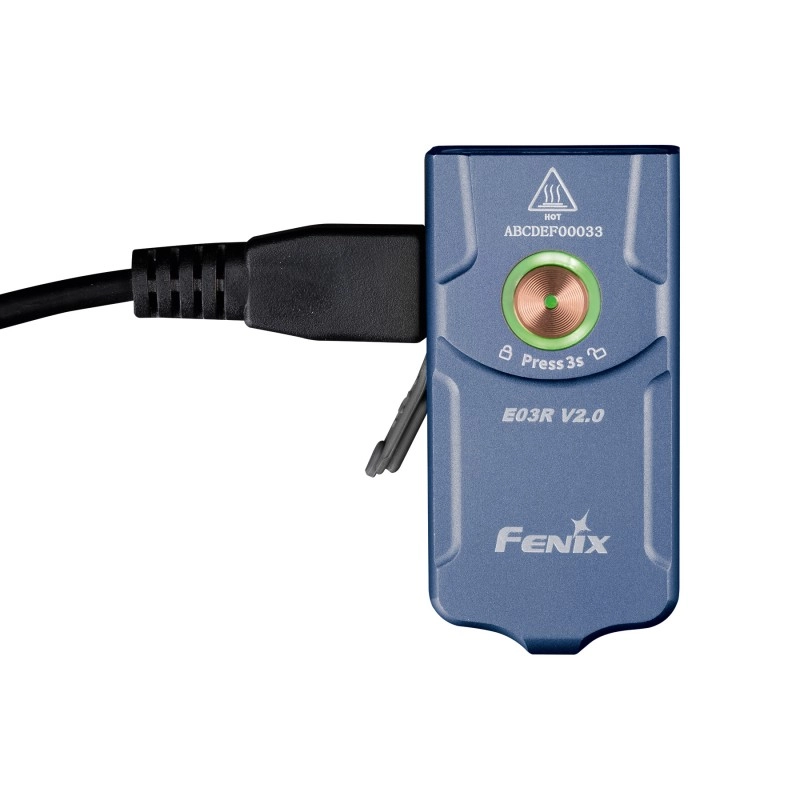 Latarka LED Fenix E03R V2.0 niebieska