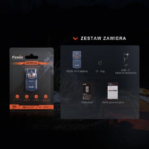 Latarka LED Fenix E03R V2.0 niebieska