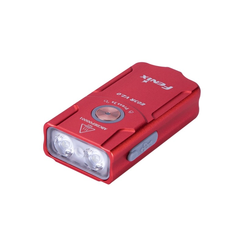 Latarka LED Fenix E03R V2.0 wersja limitowana czerwona