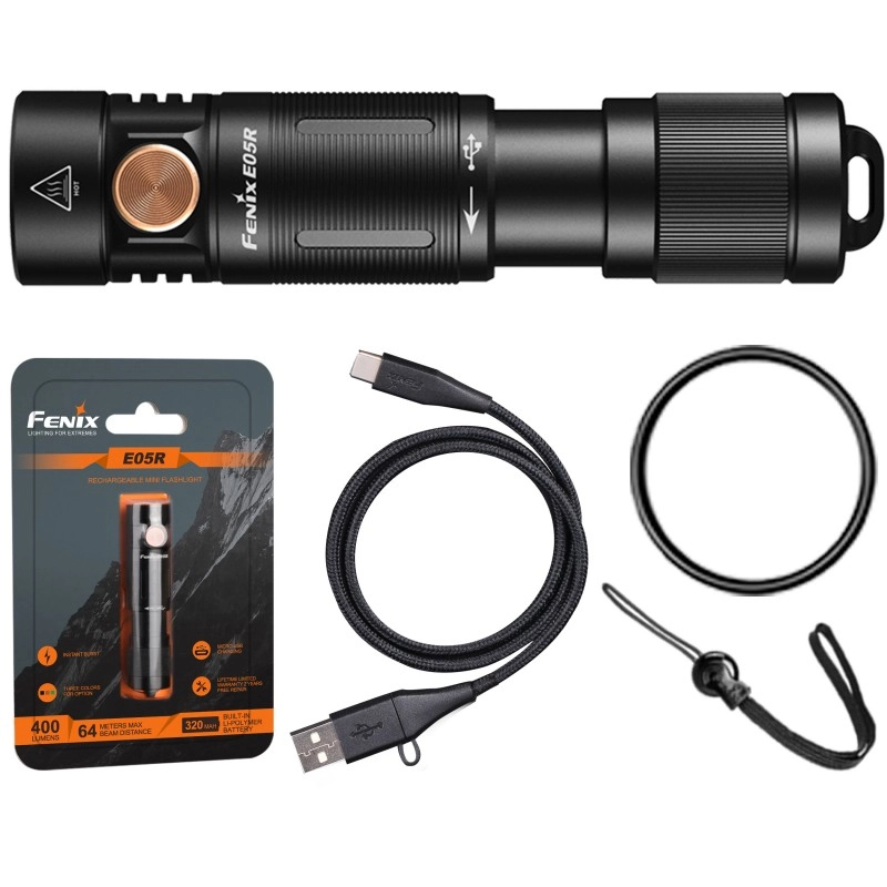 Latarka LED Fenix E05R czarna