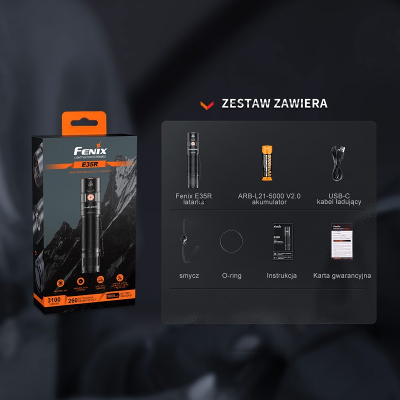Latarka LED Fenix E35R - Maksymalna Wydajność