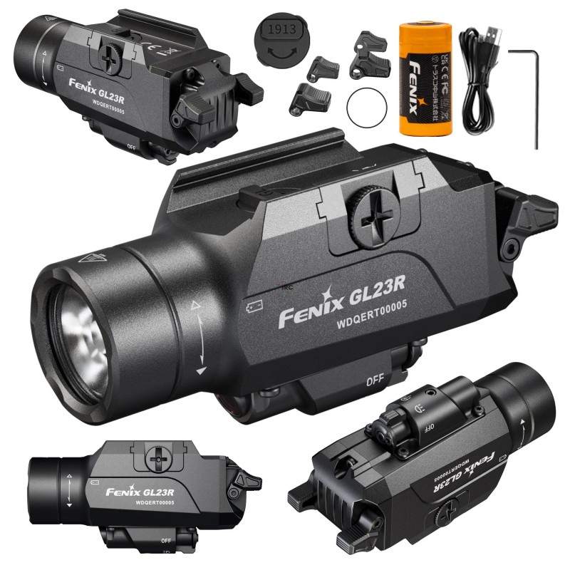 Latarka na broń Fenix GL23R - widok z boku