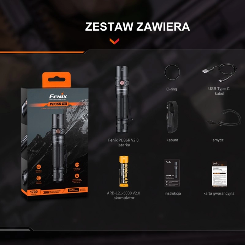 Latarka taktyczna LED Fenix PD36R V2.0