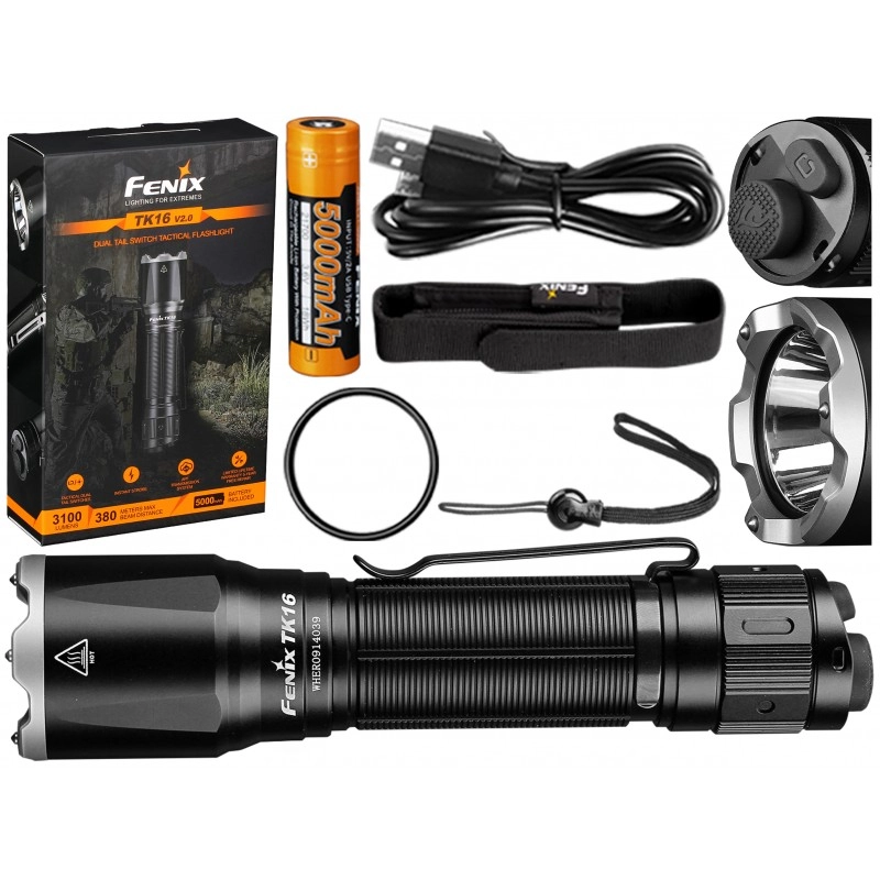 Latarka taktyczna LED Fenix TK16 V2.0 czarna