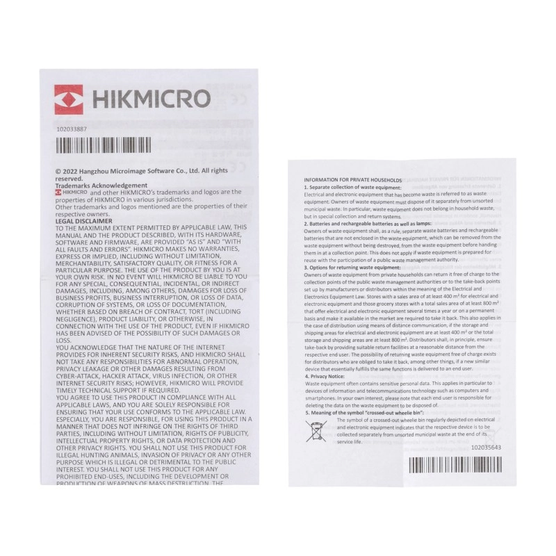 Akumulator 4800 mAh HM-7250DC do lornetki termowizyjnej termowizora HIKMICRO Habrok Pro HQ50 HX60