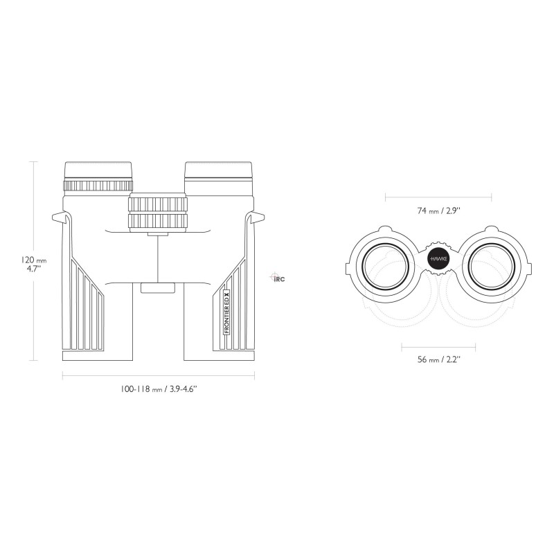 Lornetka Hawke Frontier HD X 10x32 zielona