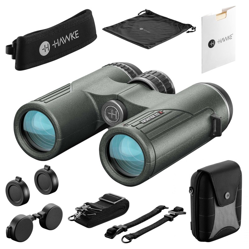 Lornetka Hawke Frontier HD X 10x32 zielona - widok z boku