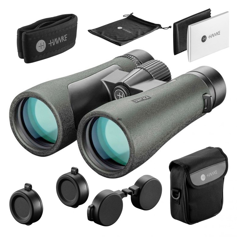 Lornetka Hawke Vantage 12x50 zielona, widok z przodu