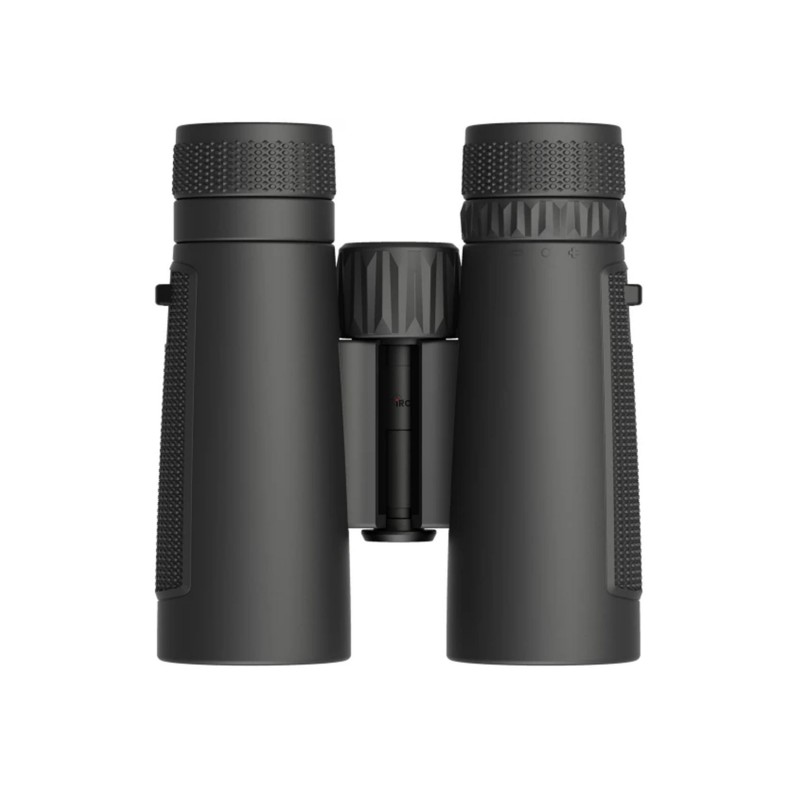 Leupold BX-1 Marksman 10x42 - widok z tyłu, pokazujący muszle oczne i ogólną ergonomię.