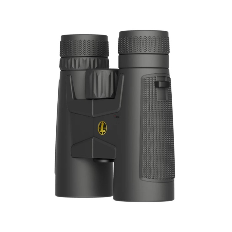 Leupold BX-1 Marksman 10x42 - widok z przodu, z uwzględnieniem centralnego pokrętła ostrości.