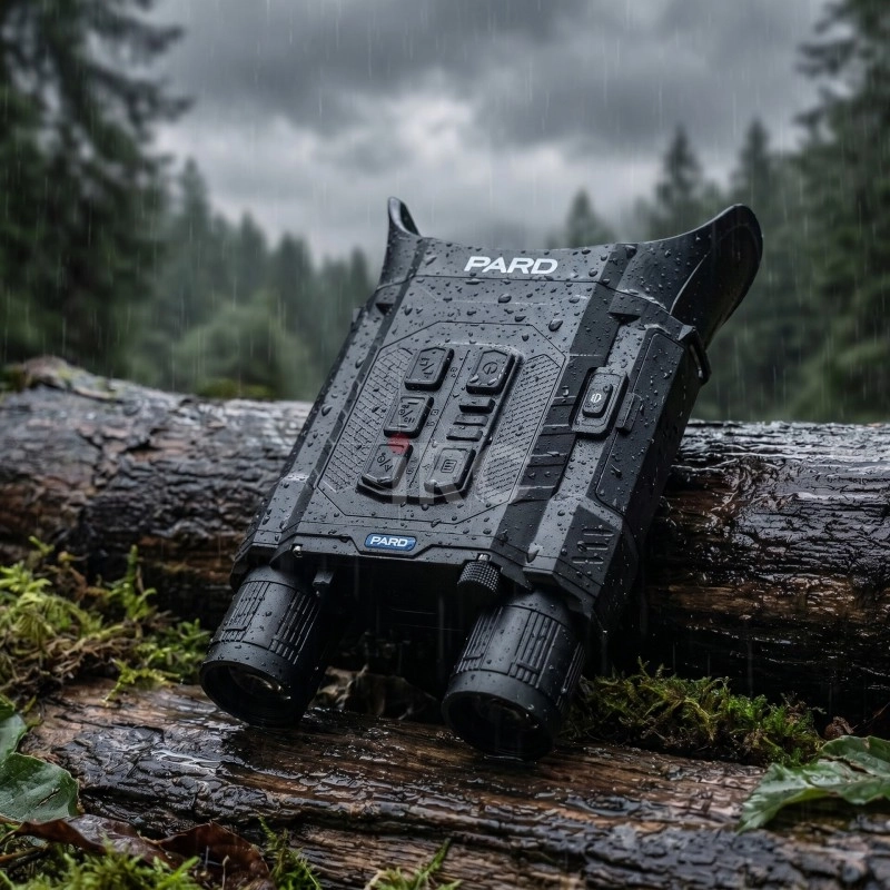 Lornetka noktowizyjna PARD Merlin w deszczu — szczelność IP67