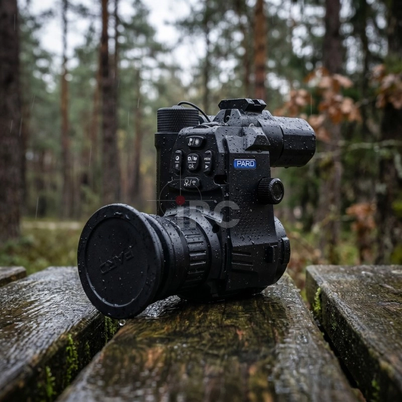 Wodoszczelna obudowa IP67 nasadki PARD NV-007SP LRF w deszczu