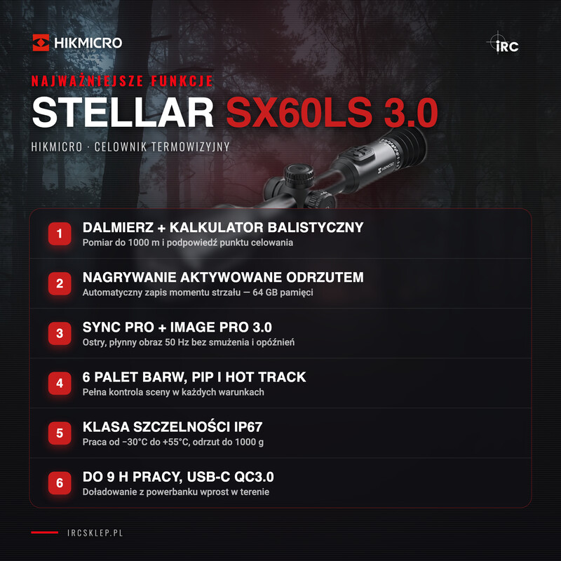 Celownik termowizyjny termowizor HIKMICRO Stellar SX60LS 3.0