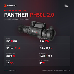 Kluczowe parametry HIKMICRO Panther PH50L 2.0