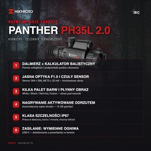 Najważniejsze funkcje HIKMICRO Panther PH35L 2.0