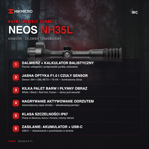 Najważniejsze funkcje HIKMICRO Neos NH35L