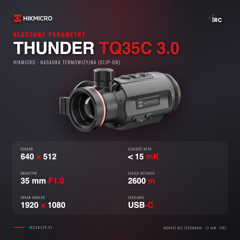 Kluczowe parametry HIKMICRO Thunder TQ35C 3.0