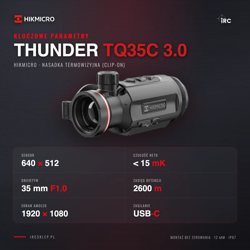 Kluczowe parametry HIKMICRO Thunder TQ35C 3.0