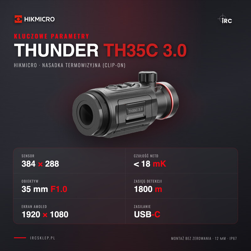 Kluczowe parametry HIKMICRO Thunder TH35C 3.0