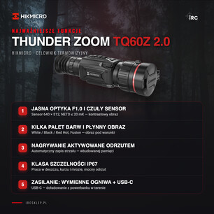 Najważniejsze funkcje HIKMICRO Thunder Zoom TQ60Z 2.0