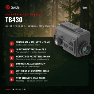 Nasadka nakładka termowizyjna termowizor GUIDE TB430