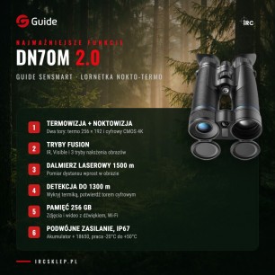 Lornetka noktowizyjno-termowizyjna GUIDE DN70M 2.0