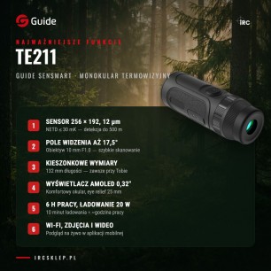 Monokular termowizyjny termowizor GUIDE TE211