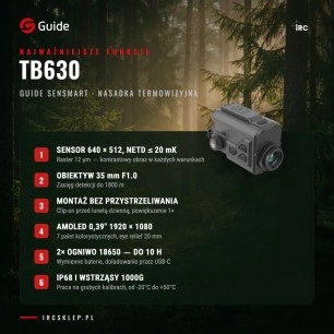 Nasadka nakładka termowizyjna termowizor GUIDE TB630
