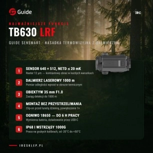 Nasadka nakładka termowizyjna termowizor GUIDE TB630L LRF