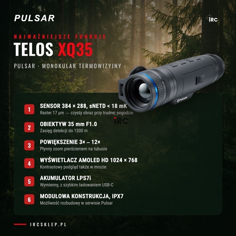 Pulsar Telos XQ35 — najważniejsze funkcje w skrócie