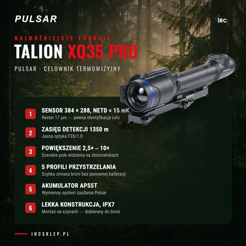 Pulsar Talion XQ35 PRO — najważniejsze funkcje w skrócie
