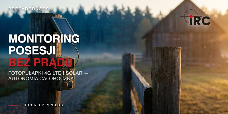 Monitoring posesji bez prądu — fotopułapki 4G + solar 2026 | IRC